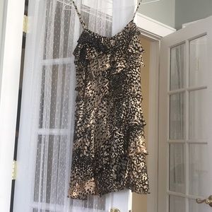 Devore animal print dress